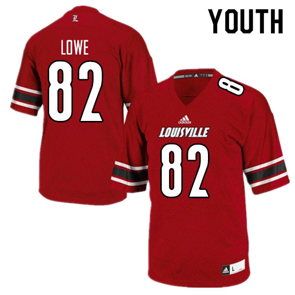 Youth #82 Micah Lowe Louisville Cardinals College Football Jerseys Sale-Red - Click Image to Close